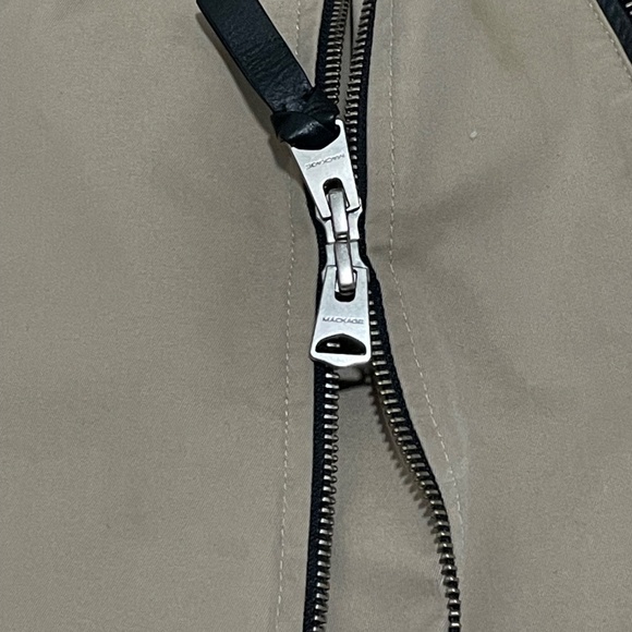 Mackage Estela Belted Trench Coat W/ Contrast Zippers In Sand - Picture 14 of 15